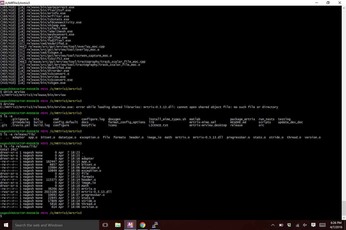 Setting library path on Windows 10 - installation - MRtrix3 Community